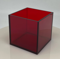 Boîte de rangement carrée en acrylique transparent 10x10 avec couvercle, anti-poussière, pour la maison et le bureau