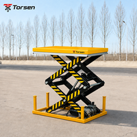 Table élévatrice à ciseaux hydraulique robuste, plateforme élévatrice fixe pour équipement industriel