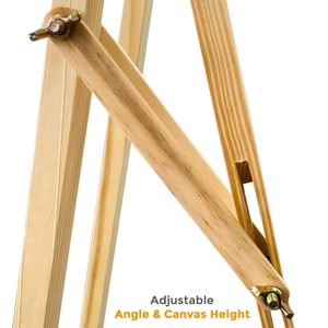 Chevalet de sol pour studio de peinture, support d'affichage d'art, 0,9 m, 1,2 m, 1,5 m, 1,75 m, chevalet en bois réglable en H pour artiste - Product Image 3