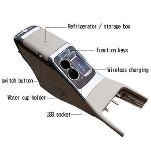 V-Class Vito V250 V260 Caja de almacenamiento de consola de coche central de cuero con reposabrazos modificado Portavasos Caja de reposabrazos de posición delantera - Product Image 5