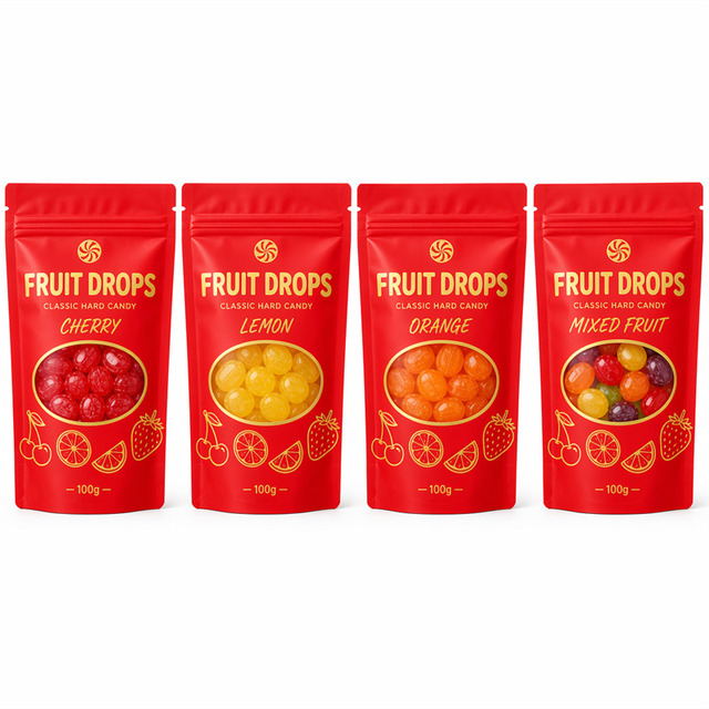 Custom Classic Hard Candy Mylar Bags Smellproof Resealable Zipper Food Grade Stand Pouch Packaging for Potato Chips Chewing Gum