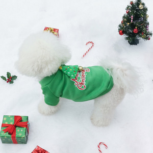 Pet <b>Christmas</b> Hoodie Red Santa Design Soft Polyester Dog <b>Cat</b> <b>Outfit</b> Holiday Wear - Product Image 4
