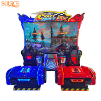 SOURE Nouveau Design Simulateur de Course Personnalisé à 4 Écrans, Machines d'Arcade de Course de Voitures, Jeux de Course de Voitures à Monnayeur pour 2 Joueurs