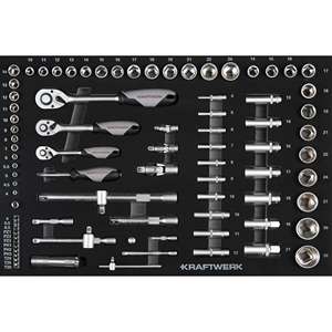 แทรกชุดซ็อกเก็ต kraftwerk, 1/4 “+ 3/8“ + 1/2 ”, 86-pcs - Product Image 1