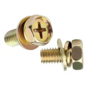 zinc plating Screw Cabinet Screw Crown Three Combination Screws Bolts for fixed bike parts