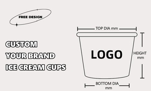 High Quality 2oz 4oz 6oz 8oz Personalized Custom Food Grade Snack Packaging Container Bowl Ice Cream Yogurt Paper <b>Cup</b> With Lids - Product Image 5