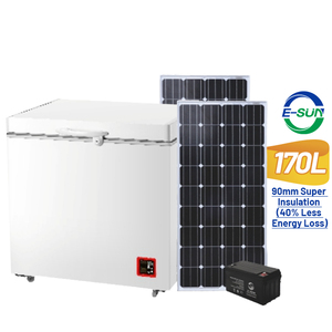 ESUN 158L 24V Solar Powered <b>Refrigerator</b> Freezer for Home Camping, Compressor Portable Fridge Commercial 268L Solar <b>Refrigerator</b> - Product Image 1