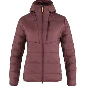 Veste matelassée légère et élégante Garniture en fourrure réglable Fermeture à boutons Doublure en nylon tissé Toutes saisons Respirant pour l'automne - Product Image 1