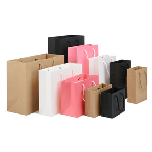 Màu sắc tùy chỉnh Lấy đi Túi giấy có thể tái chế mua sắm túi giấy có tay cầm ruy băng cho món quà cưới dày túi giấy chất lượng cao - Product Image 2