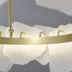 Meerosee sáng tạo LED Vòng đá cẩm thạch ánh sáng mặt dây chuyền hiện đại đá cẩm thạch ánh sáng đèn chùm đèn 400k6040 - Product Image 5