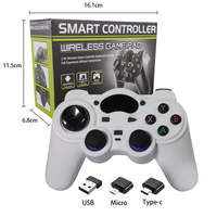 Control de Juego Inalámbrico Android Económico de 2.4G con Joystick y Convertidor OTG para PC, Gran Venta