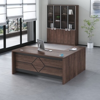 Bureau de direction moderne, ensemble de 3 pièces, taille au choix, bureau simple épaissi, mobilier de bureau