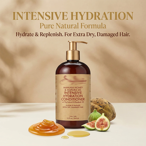 Après-shampoing hydratant bio sans sulfate pour cheveux bouclés africains, marque privée, au miel de Manuka et huile de Mafura, 2-en-1 - Product Image 4