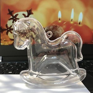 <span class=keywords><strong>Esferas</strong></span> de plástico transparente para decoración navideña, mini <span class=keywords><strong>esferas</strong></span> huecas con forma de estrella, huevo, caballo, campana, árbol - Product Image 3