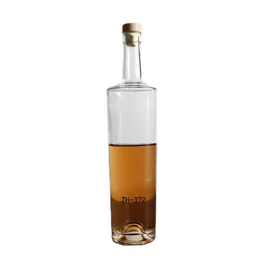 Individuelle 750 ml Liquor Wodka Brandewohnchen Whiskey Tequila Rum-Glasflaschen aus China