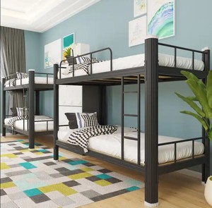 Ensemble Mobilier Moderne Vert pour Chambre à Coucher d'École ou de Dortoir : <span class=keywords><strong>Lit</strong></span> <span class=keywords><strong>Superposé</strong></span> en Bois, Bureau et Armoire - Product Image 5