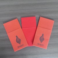 Serviette de table de poche rouge Serviettes en papier jetables Airlaid Serviette de couleur épaisse pour la fête