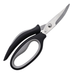 <b>Kitchen</b> Scissors Stainless Steel Black Handle Multi Purpose For Meat Fish Bone Cutting - Product Image 2