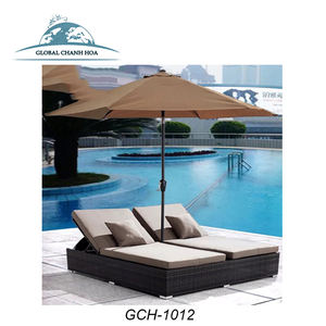 เก้าอี้พักผ่อนพลาสติกริมสระว่ายน้ำโรงแรมคาบาน่าริมชายหาด - Product Image 1