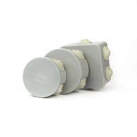 Boîtier de jonction étanche IP65 gris en ABS ENRIV, très vendu, avec bouchon de prise et interrupteur, pour instruments électroniques, 150*150*70MM