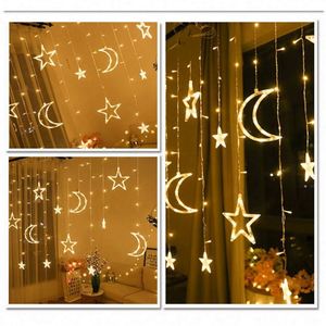 ไฟประดับม่านดีไซน์ใหม่ รูปดาวและพระจันทร์ ตกแต่งต้นไม้และบ้านหลากสีสัน - Product Image 5