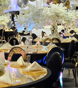 Hot Selling 60inch 72inch Gold and Silver PE Mirror Sheets <strong>Table</strong> Top Round Rectangular for Wedding <strong>Table</strong> <strong>Decoration</strong> - Product Image 2