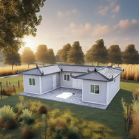 Nouvelle conception de maison préfabriquée en kit, maison conteneur préfabriquée détachable de 20 pieds avec toit en pente pour cour