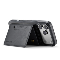 Étui portefeuille magnétique détachable 2-en-1 en cuir rétro avec fentes pour cartes et support antichoc pour iPhone 15 16 17 18 Pro Max