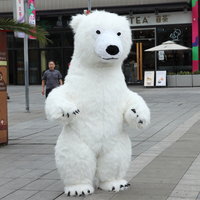 Costume de mascotte ours polaire gonflable pour la publicité, mariage, costume de mascotte adulte personnalisé