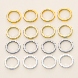 Copper Plated Gold Closed Loop <b>Rings</b> For Necklace Making DIY Jewelry Accessories Round Findings 18K Finish - Product Image 5