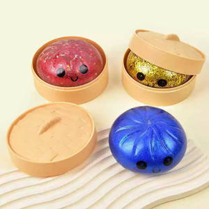 Juguete Antiestrés de Glitter Dumpling Squishy, Lindo Juguete de Peluche Dim Sum para Oficina, Escritorio, Regalo de Fiesta con Caja para Momentos de Relajación - Product Image 3
