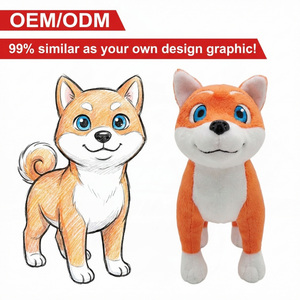 Fabricant de jouets en peluche personnalisés, faible MOQ, chien aux oreilles de renard très réaliste, cadeaux promotionnels pour cliniques vétérinaires, jouet en peluche personnalisé pour animaux de compagnie - Product Image 1