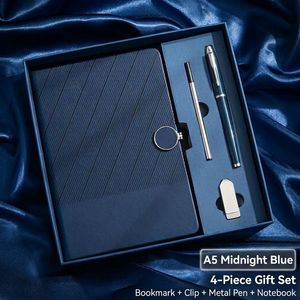 Ensemble Cadeau Papeterie Prix de Gros, Carnet A5 en PU Durable et Stylo Métallique Professionnel, Cadeau de Fêtes pour Entreprise Multinationalle - Product Image 4