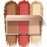 Palette de maquillage pour le visage en poudre pressée, palette de contour du visage, blush, illuminateur, bronzer