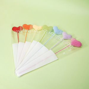 Woven Heart Shaped Flower <b>Branches</b> 10cm-30cm Solid Color Decorative Valentine'S Day Artifical Flowers - Product Image 4