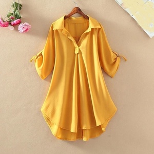 Chemise en mousseline à manches courtes pour femme, nouvelle collection été, grande taille, coupe ample - Product Image 2