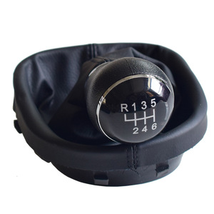 Pommeau de levier de vitesse en cuir, 5 ou 6 vitesses, pour Volkswagen Touran Caddy, design ergonomique - Product Image 1