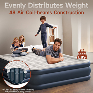 Colchón de aire <span class=keywords><strong>King</strong></span> Size con bomba incorporada, cama inflable de 46cm de altura para invitados del hogar, cama de aire con bolsa de transporte para familia y adultos - Product Image 4