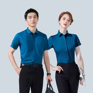 Vestido profesional de mujer para verano nueva camisa blanca de manga corta temperamento de negocios conjunto de ropa de trabajo delgada - Product Image 2
