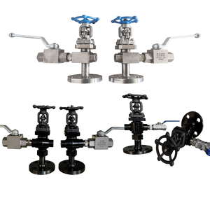 레벨 게이지 오프셋 스테인리스 스틸 탄소강 콕 밸브 (리플렉스 투명 유리 레벨 게이지용) - Product Image 2