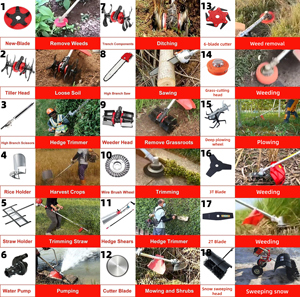 <span class=keywords><strong>Desbrozadora</strong></span> Multifuncional de Gasolina de 2 Tiempos de Grado Industrial, Cortadora de Césped con <span class=keywords><strong>Desbrozadora</strong></span> Lateral, Ancho de Corte de 140 mm, <span class=keywords><strong>Motor</strong></span> sin Escobillas - Product Image 4