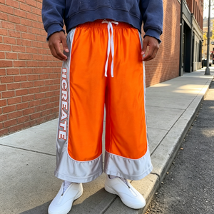 Pantalones Cortos Capri de Satén Personalizados para Hombre, Pantalones de Baloncesto Urbanos con Franja Lateral y Logotipo Bordado, Pantalones Deportivos con Cordón en la Cintura TKAN9235 - Product Image 1