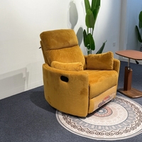 Cord-Sessel mit Manueller Verstellung, Ergonomischer Relaxsessel mit Seitlichem Kissen