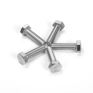 Factory Custom Head Hex Bolt Titanium Bolt DIN933 Hex Nut And Bolt Manufacturers With Washe