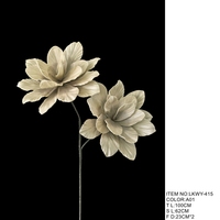 Fleurs artificielles en mousse EVA faites à la main, magnolia, grande taille, pour la décoration de la maison et de mariage