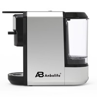 Mesin Espresso Anbolife Stainless Steel Kompatibel dengan Pod NS Original, Pompa Tekanan Tinggi 19 Bar, Pembuat Kopi Kapsul