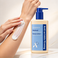 Lotion corporelle au rétinol en gros de l'usine OEM, hydratant corporel régénérant, lissant et exfoliant pour la peau, à la niacinamide et aux céramides, marque privée