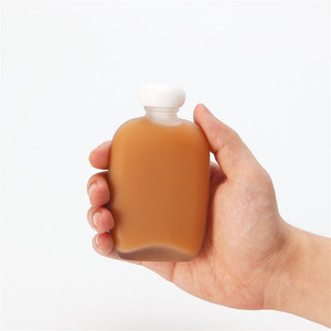350ml phẳng vuông rõ ràng hoặc mờ thủy tinh cà phê rượu vang chai nước giải khát với vỏ nhôm - Product Image 5