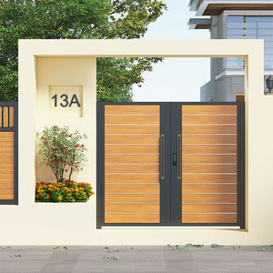 Porte de clôture de patio de villa de style européen postmoderne, finition manuelle, en alliage d'aluminium pour extérieur - Product Image 1
