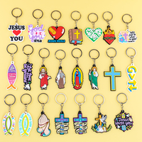 Llavero de PVC 2D con Símbolo Religioso de Pez Ichthys, Diseño Personalizado para Frases de Fe y Regalo Cristiano, Amuleto para Bolsa, Llaveros Personalizados